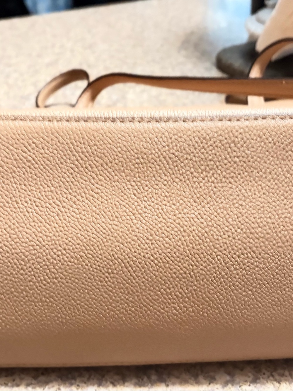 kate spade tan leather structured tote - Picture 3 of 3